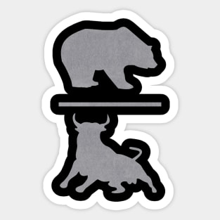 Bear Bull Sticker